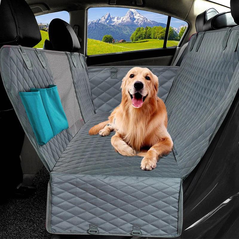 Dog Car Seat Hammock Cover | 100% Waterproof, Non-Slip Backseat Protector with Mesh Window EVSTITAN