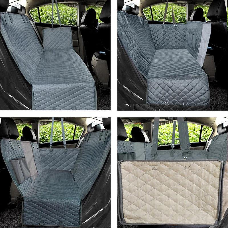 Dog Car Seat Hammock Cover | 100% Waterproof, Non-Slip Backseat Protector with Mesh Window EVSTITAN