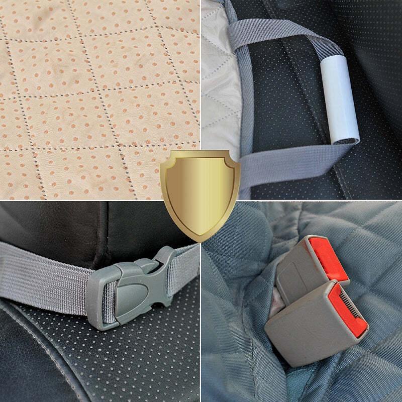 Dog Car Seat Hammock Cover | 100% Waterproof, Non-Slip Backseat Protector with Mesh Window EVSTITAN
