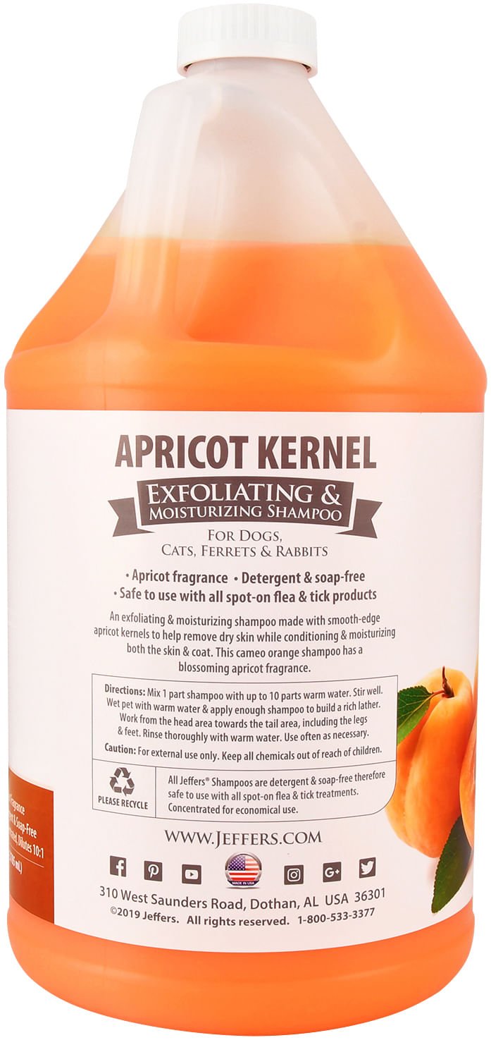 Jeffers Apricot Kernel Pet Shampoo | Exfoliating & Moisturizing Formula Jeffers