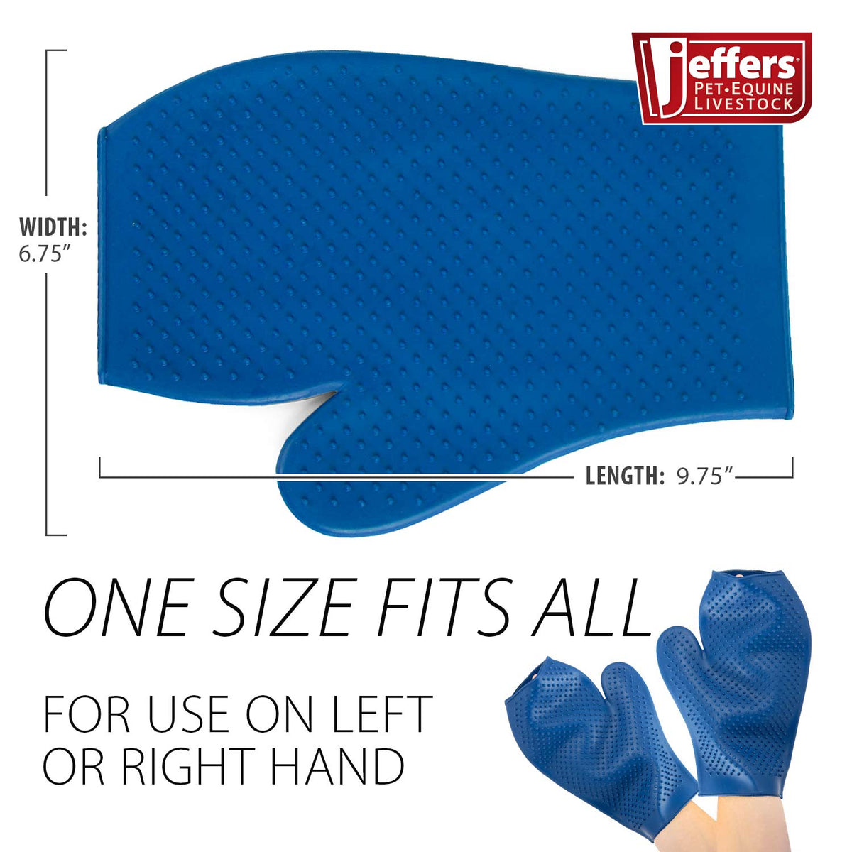 Jeffers GROOMIT Rubber Grooming Glove | Horses, Dogs & Cats Jeffers