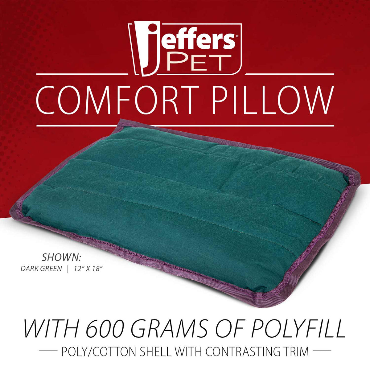 Jeffers Washable Comfy Dog Pillow | Crate Mat for Dogs & Cats Jeffers