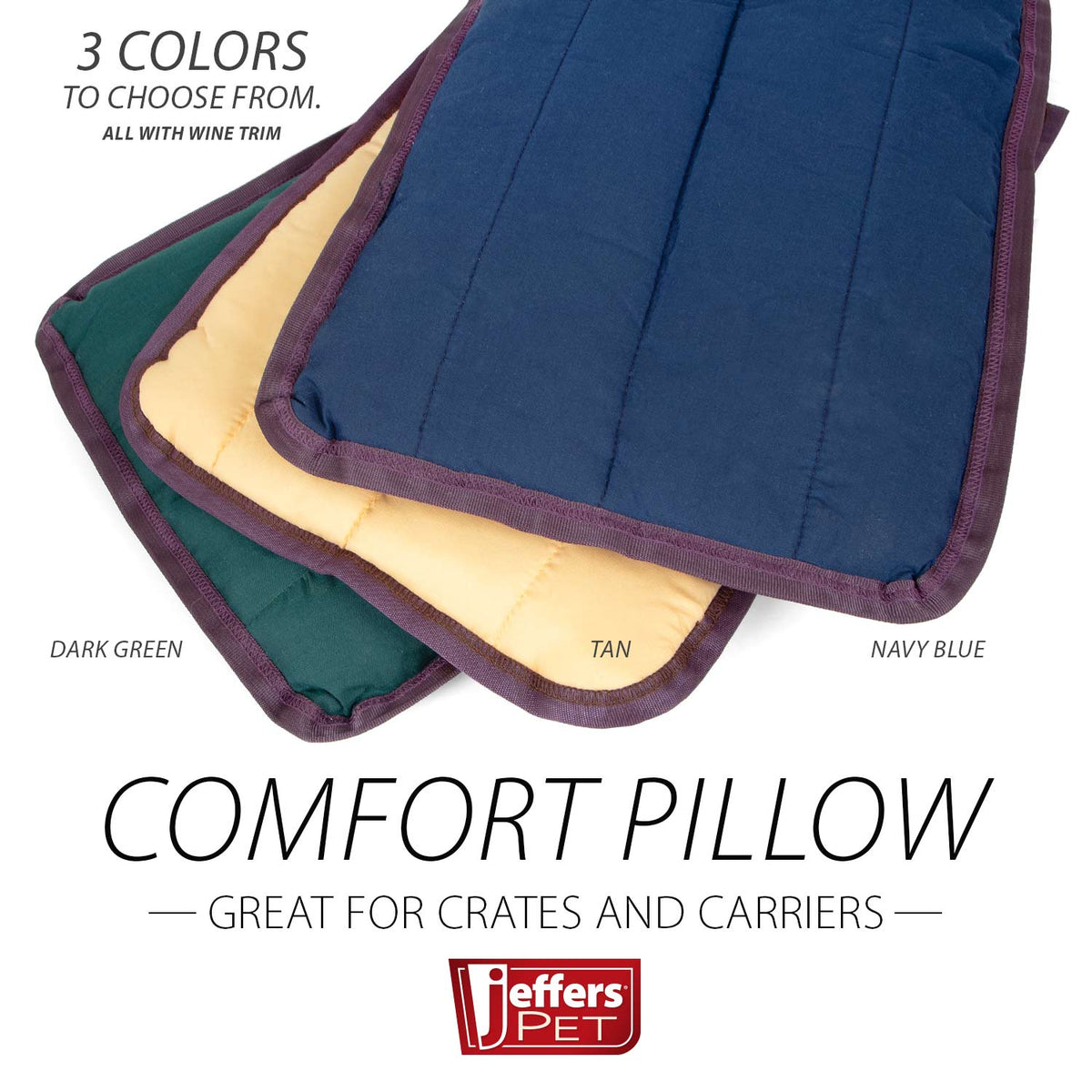 Jeffers Washable Comfy Dog Pillow | Crate Mat for Dogs & Cats Jeffers