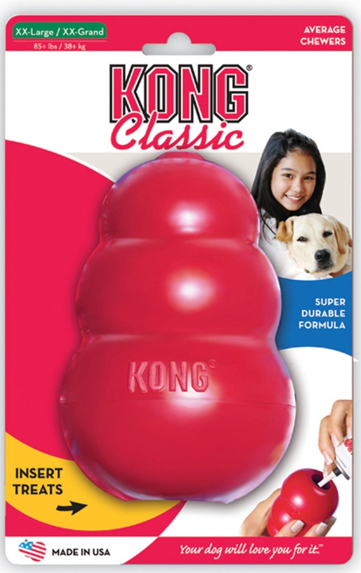 KONG Classic Dog Toy | Fillable Natural Rubber Chew Toy | XSmall to King Jeffers