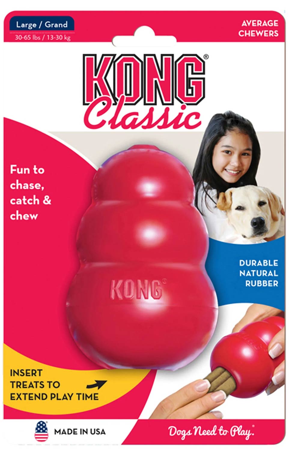 KONG Classic Dog Toy | Fillable Natural Rubber Chew Toy | XSmall to King Jeffers