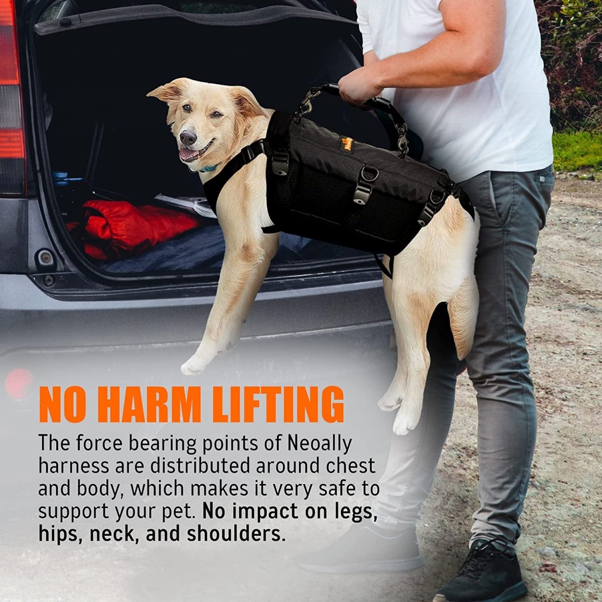 NeoAlly 5-in-1 Full Body Dog Lift Harness – Sturdy Mobility Support Neoallypets