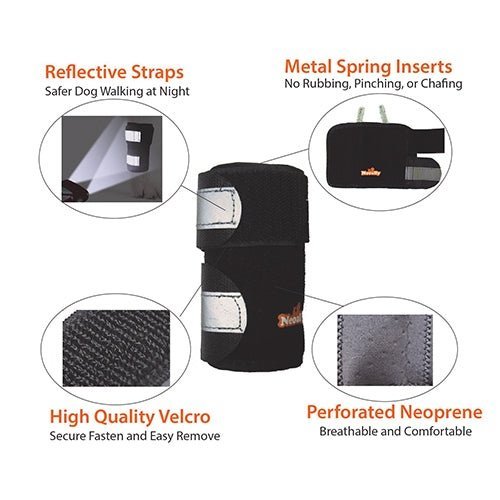 NeoAlly Dog Front Leg Brace with Metal Spring Support (Pair) Neoallypets