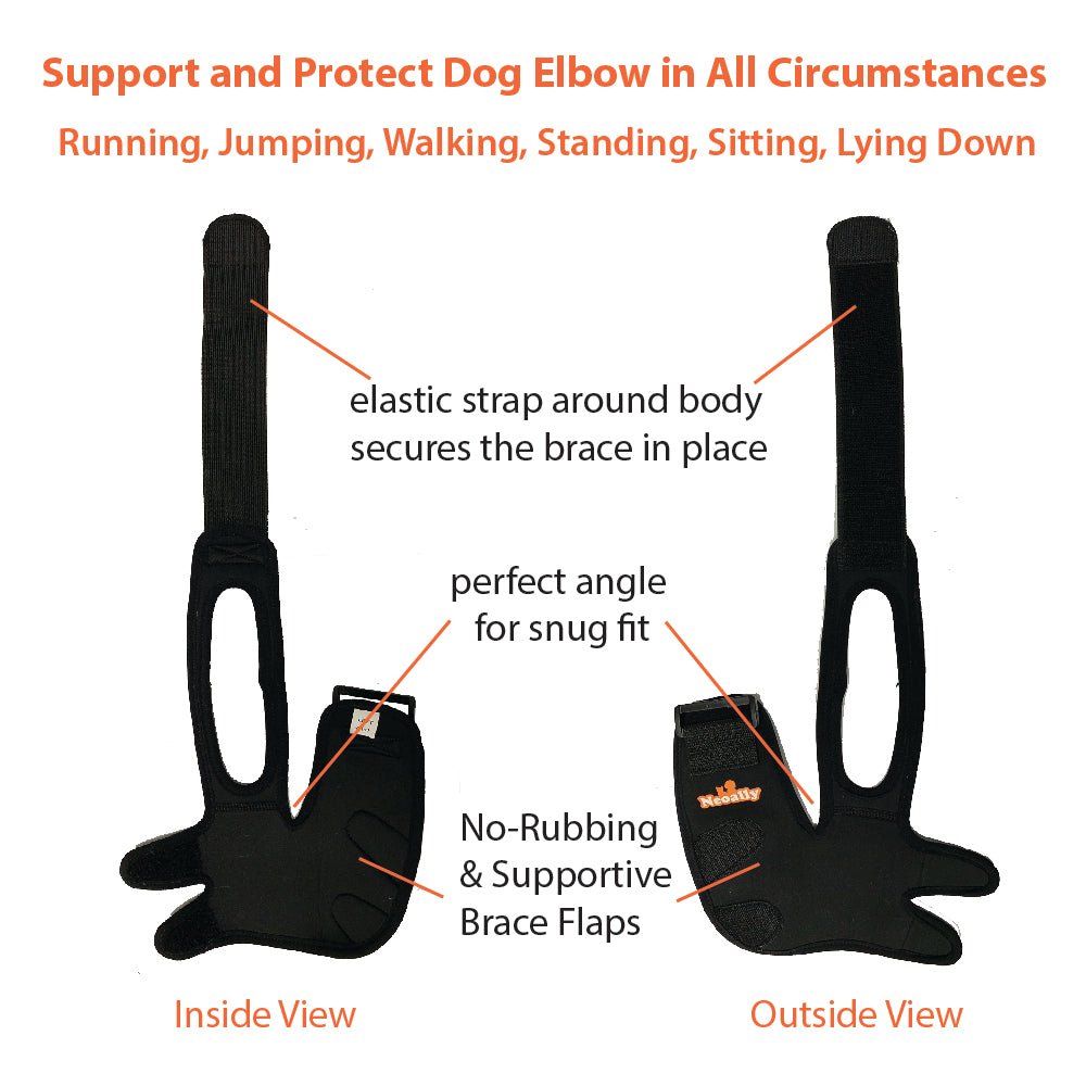NeoAlly Dog Elbow & Shoulder Brace | Vet-Designed Joint Support for Dogs & Cats | XS–XL Neoallypets
