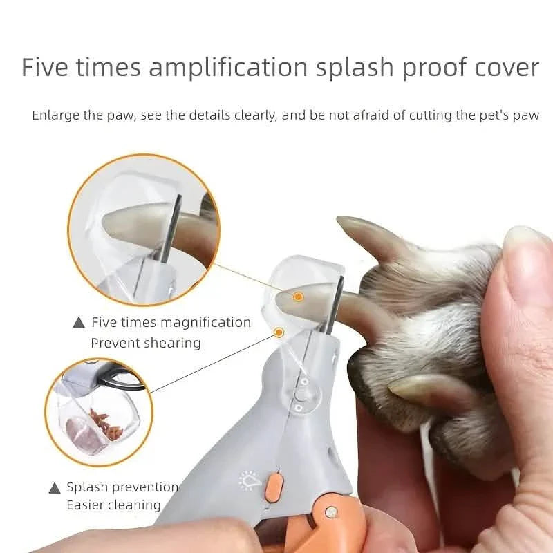 Professional Pet Nail Clipper Scissors | LED Light, 2-in-1 Trim & Polish for Dogs & Cats DailySale