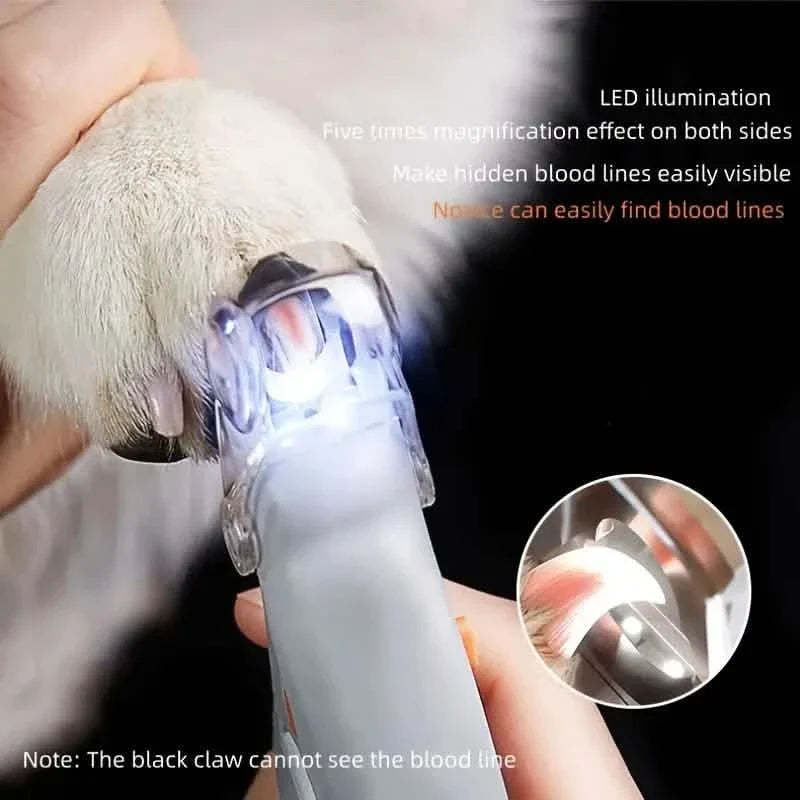 Professional Pet Nail Clipper Scissors | LED Light, 2-in-1 Trim & Polish for Dogs & Cats DailySale