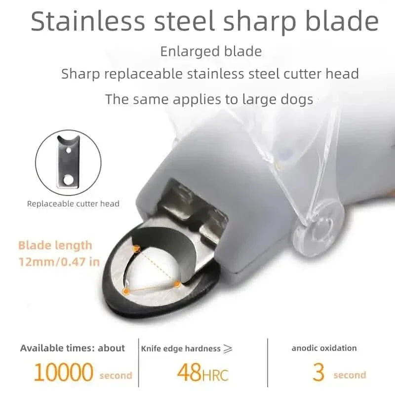 Professional Pet Nail Clipper Scissors | LED Light, 2-in-1 Trim & Polish for Dogs & Cats DailySale