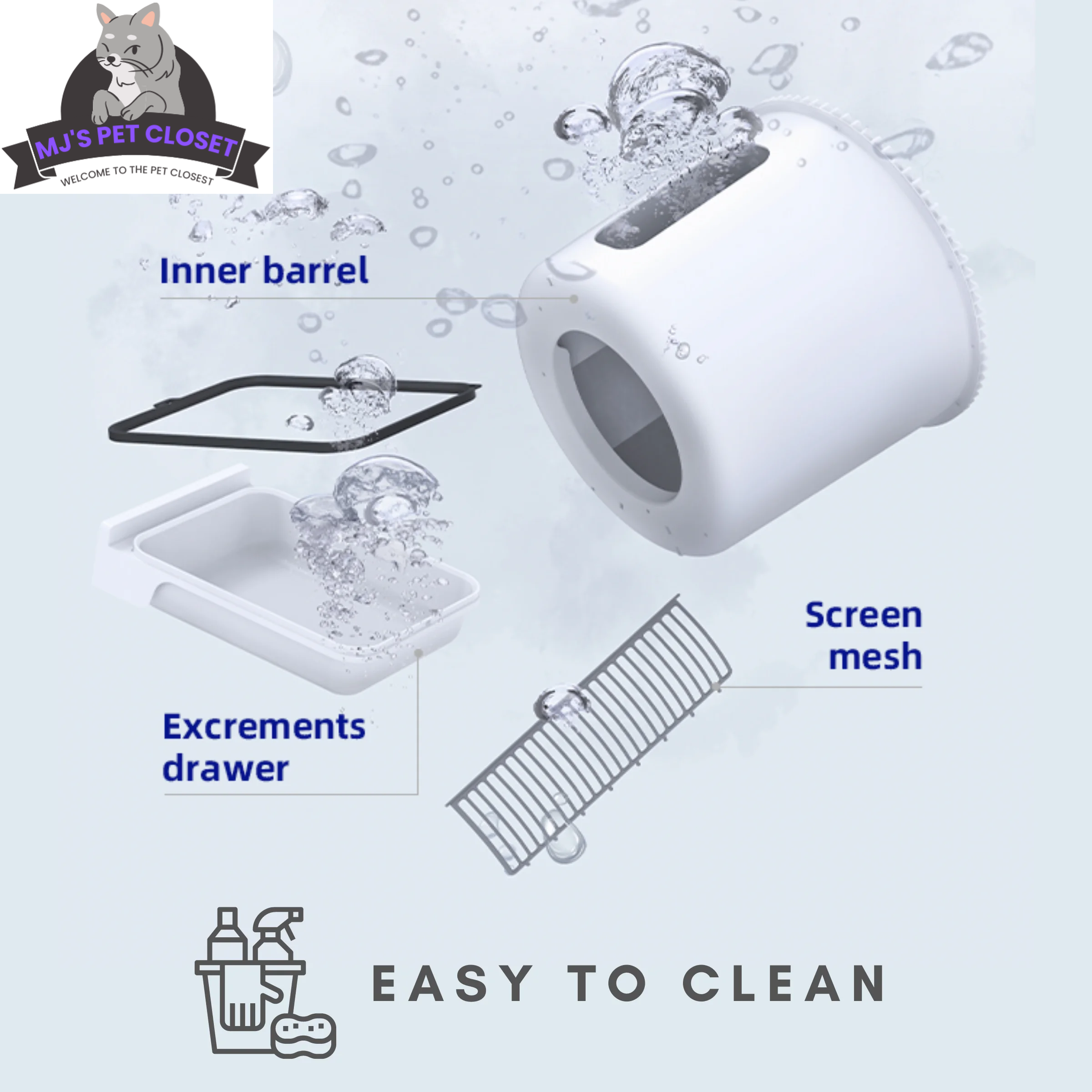 Purrclean Self-Cleaning Cat Litter Box – App Controlled, WiFi Enabled MJ's Pet Closet