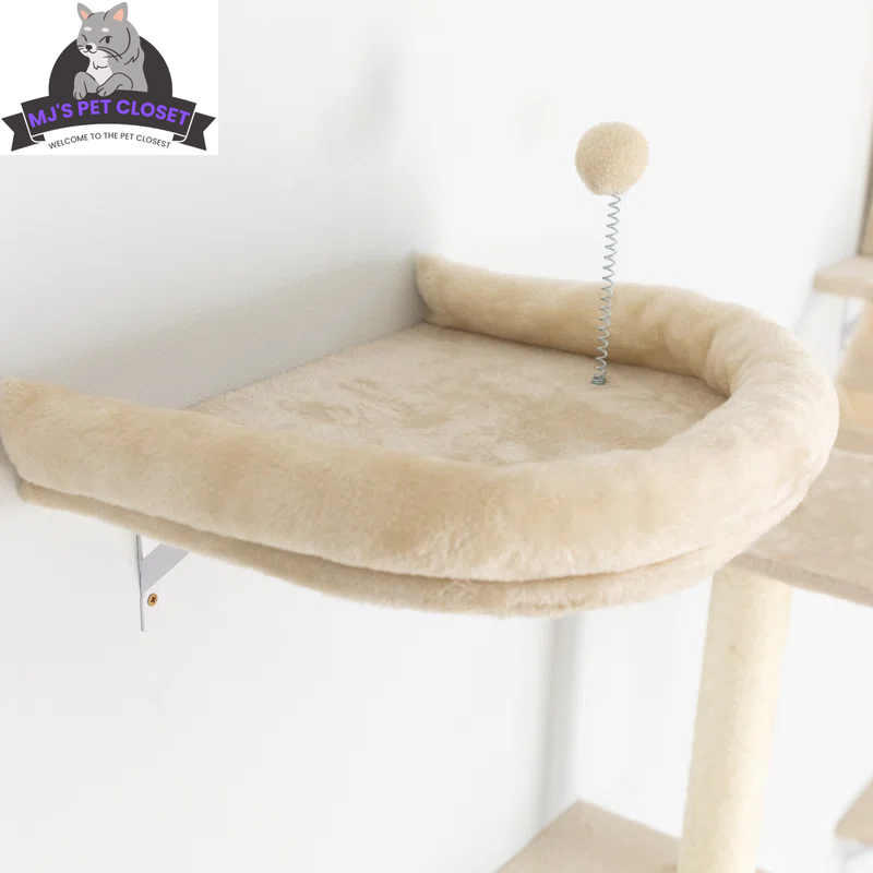 Darkiel 7-Piece Wall-Mounted Cat Climbing Tower – Space-Saving Shelf Set MJ's Pet Closet
