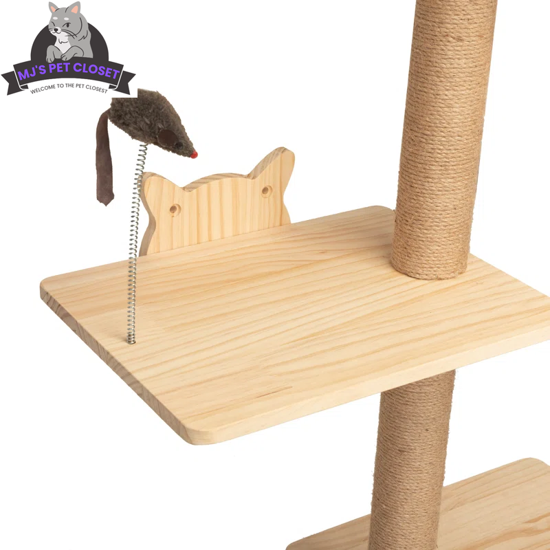 Darkiel 7-Piece Wall-Mounted Cat Climbing Tower – Space-Saving Shelf Set MJ's Pet Closet