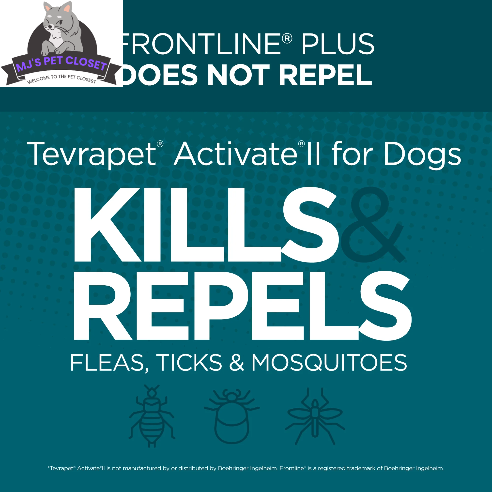TevraPet Activate II Flea & Tick Topical Drops for XL Dogs (55+ lbs) MJ's Pet Closet
